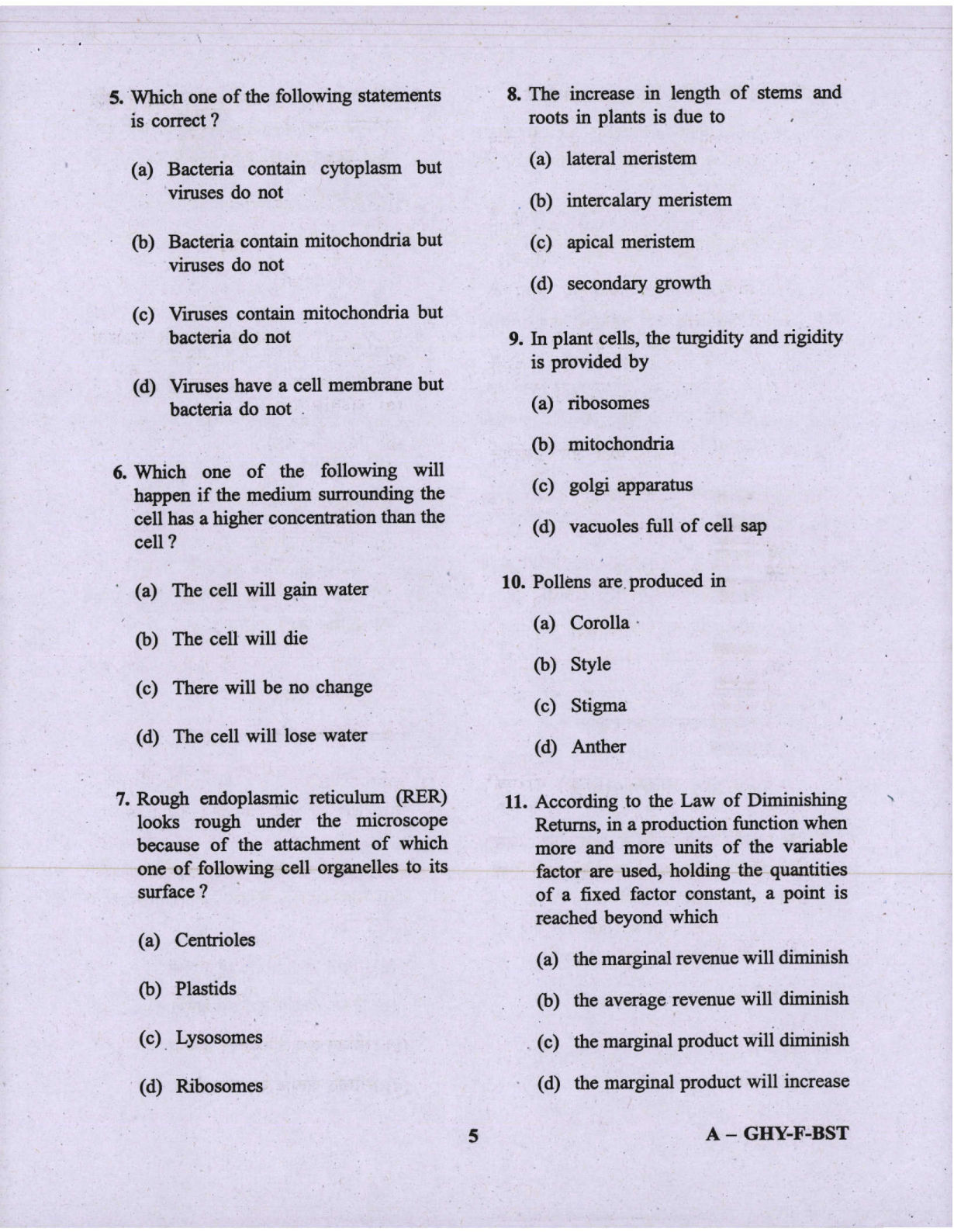 CAPF AC Question Paper-1 2019 — page 5 of 48