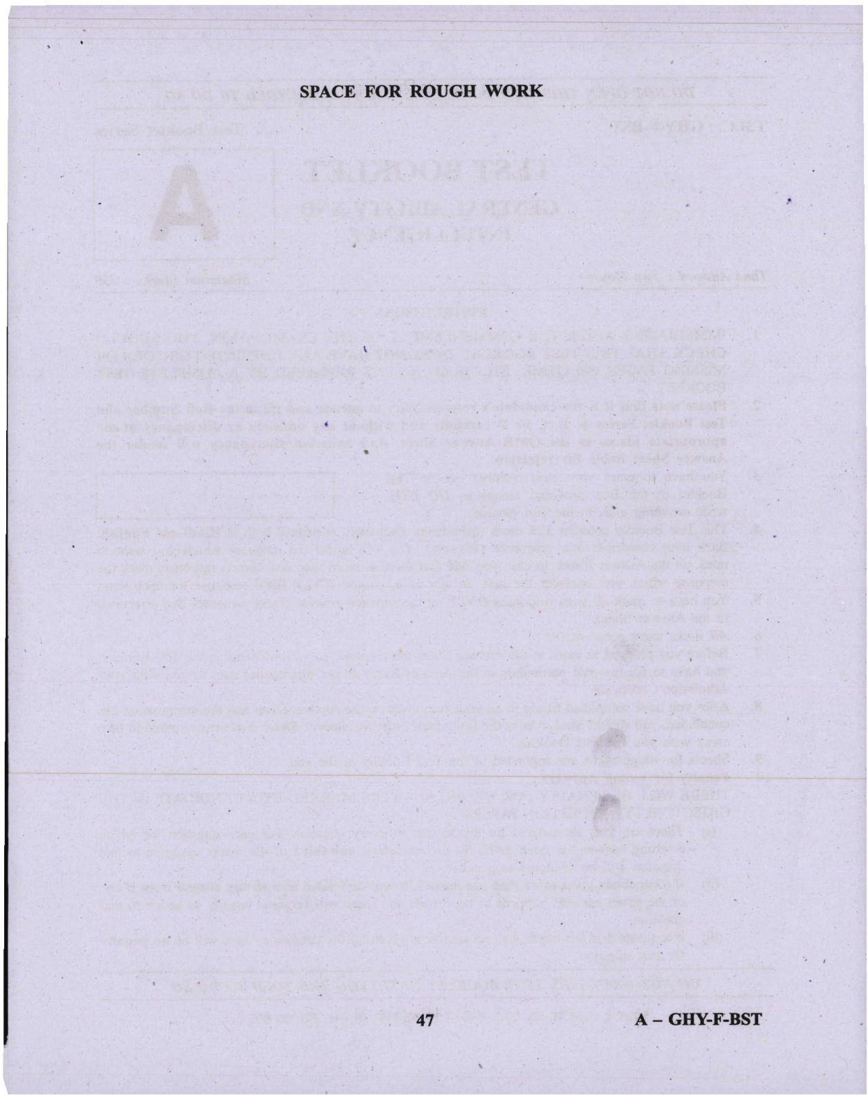 CAPF AC Question Paper-1 2019 — page 47 of 48