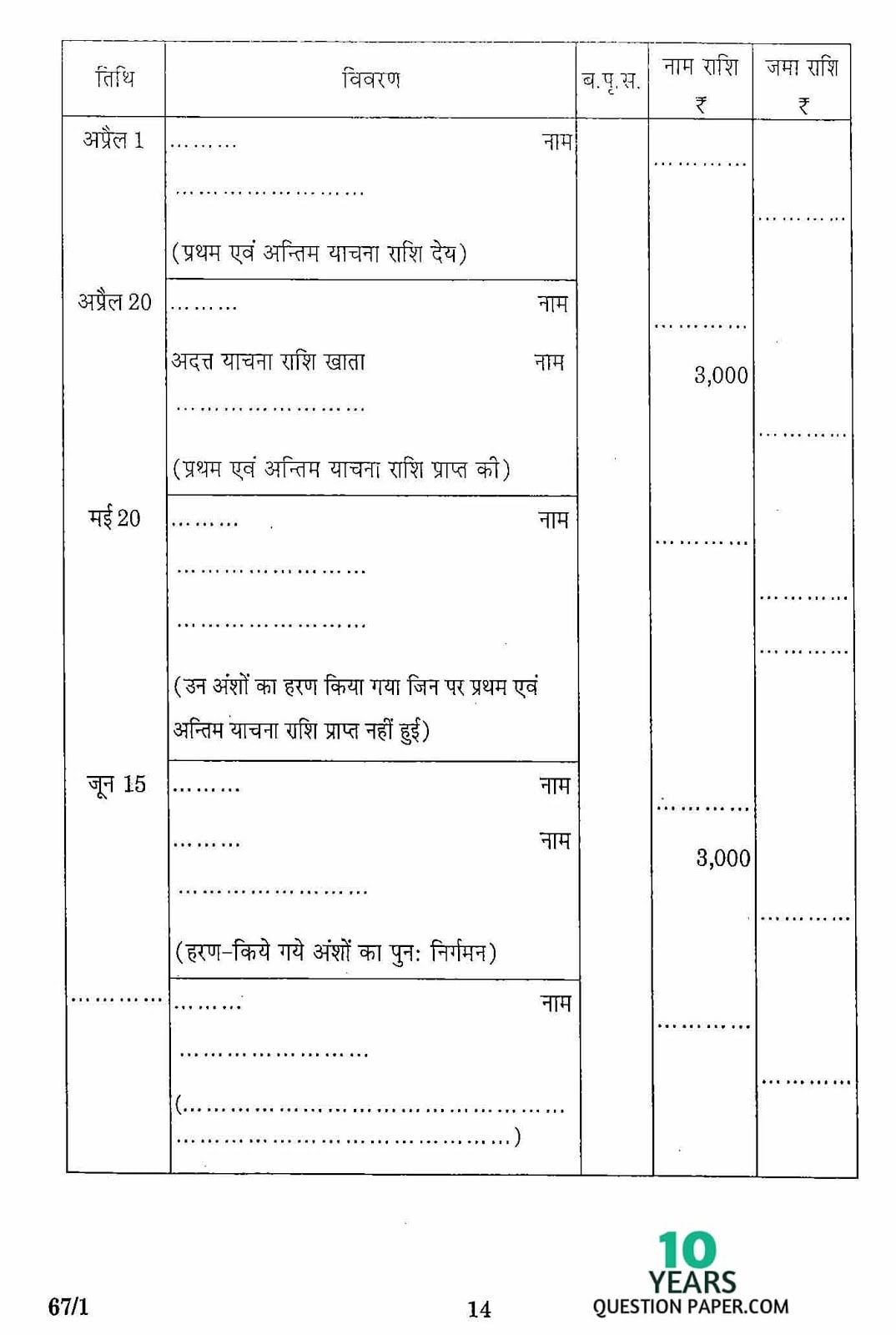 CBSE Class 12 Accountancy 2016 Question Paper