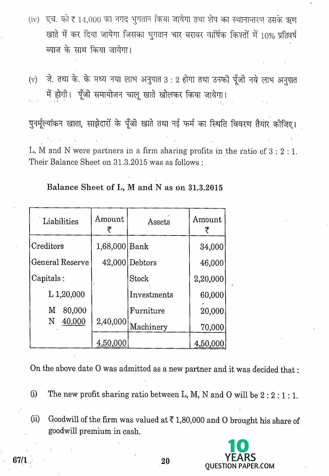 CBSE Class 12 Accountancy 2016 Question Paper