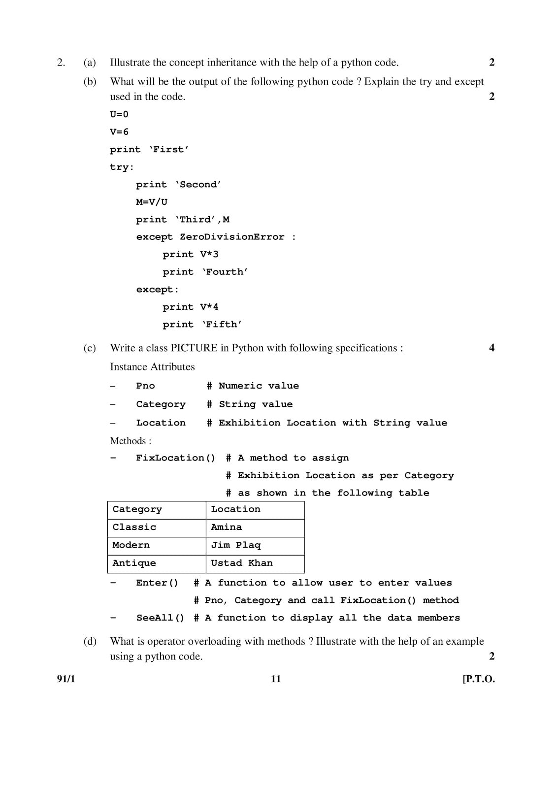 CBSE Class 12 Computer Science 2015 Question Paper