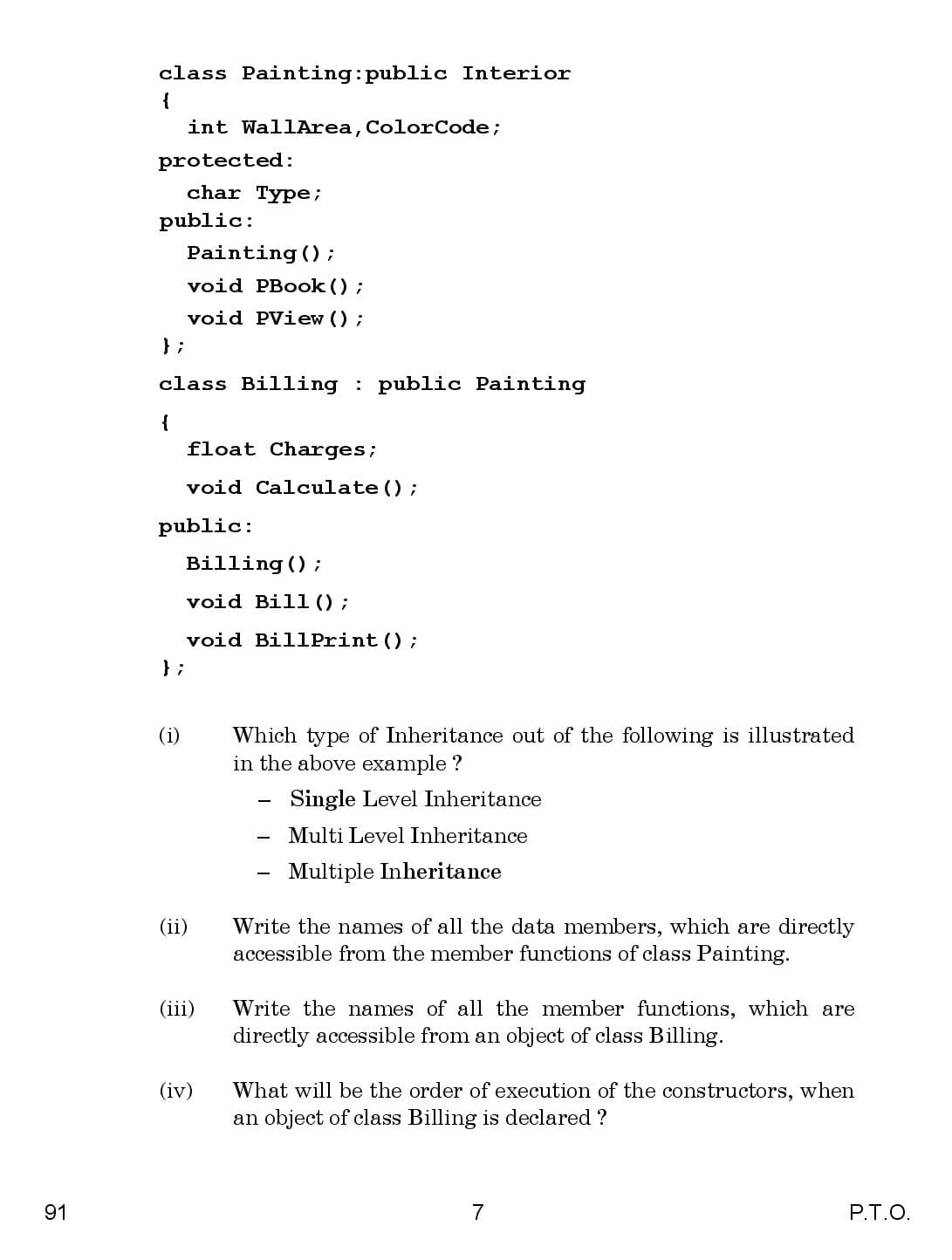 CBSE Class 12 Computer Science 2016 Question Paper