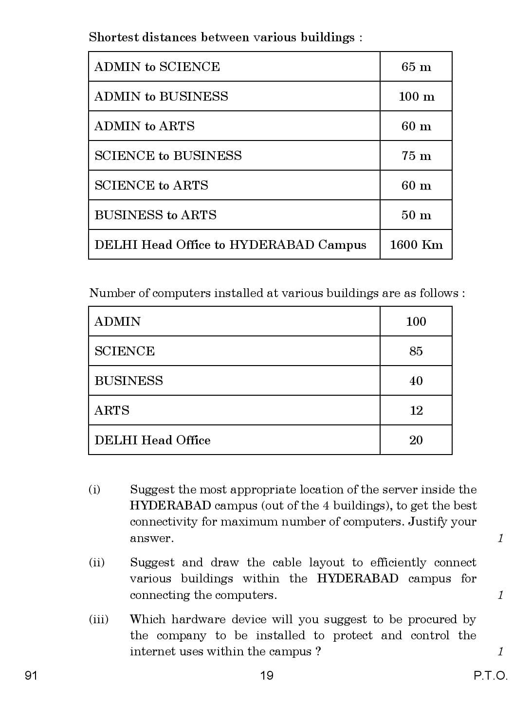 CBSE Class 12 Computer Science 2016 Question Paper