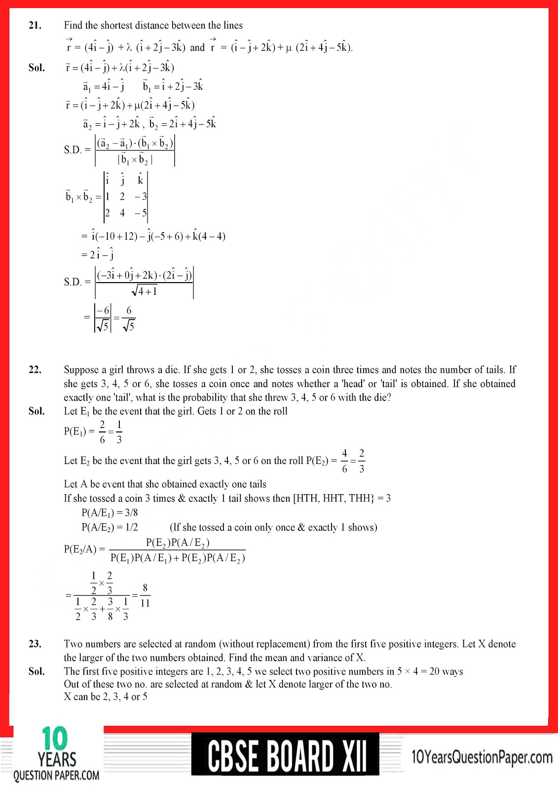 CBSE Class 12 Mathematics 2018 Solved Paper