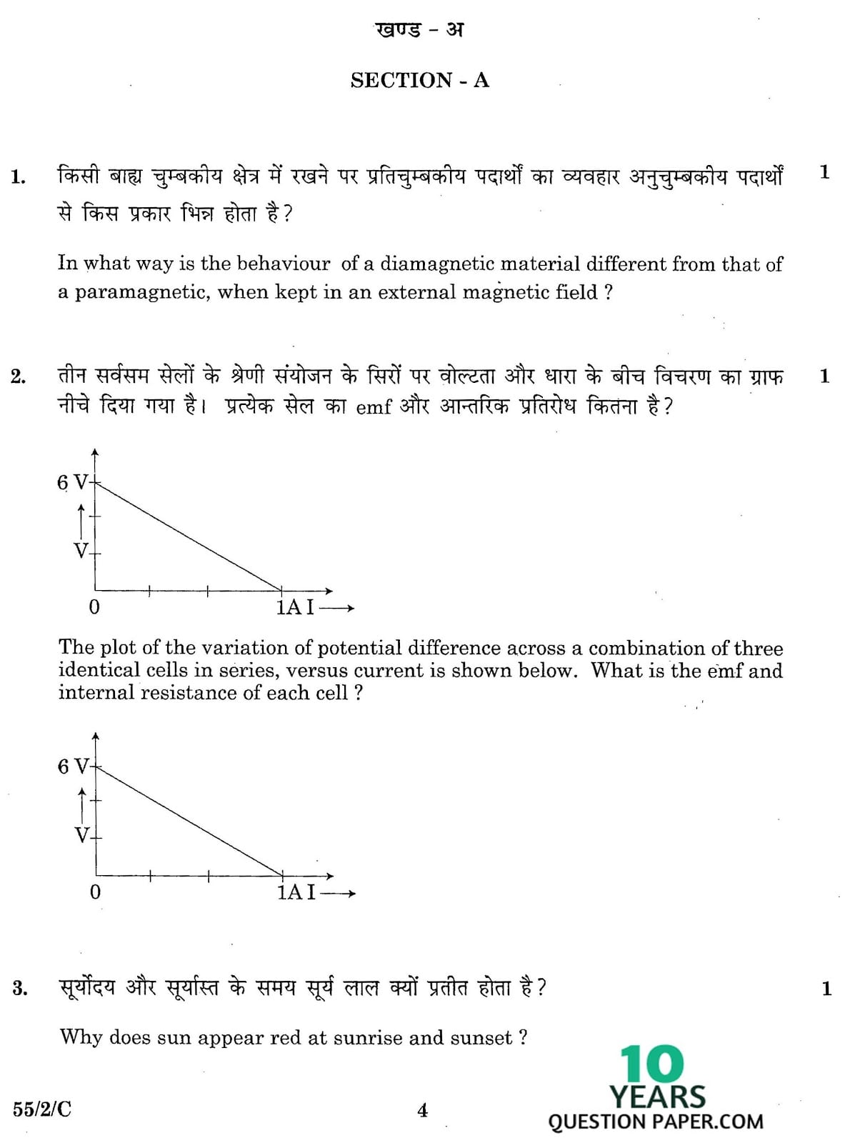 CBSE Class 12 Physics 2016 Question Paper