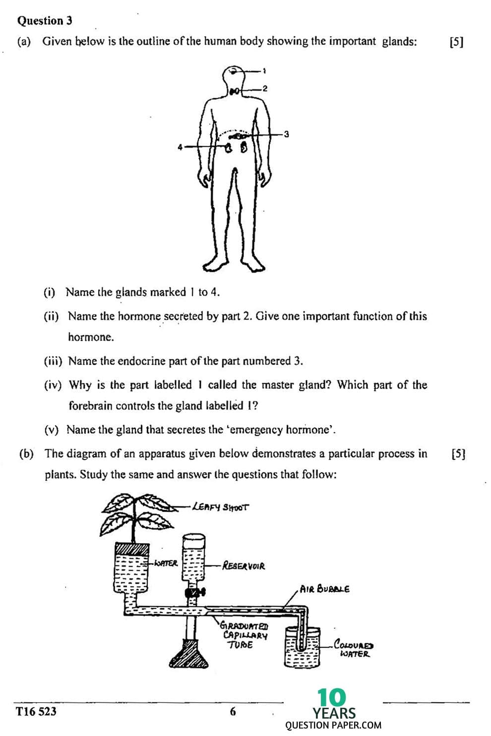 ICSE Class X 2016 Biology Question Paper ICSE Class 10 Biology 2016 Question Paper