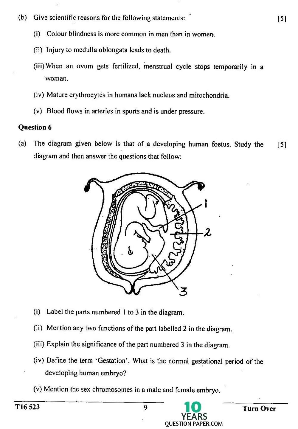 ICSE Class X 2016 Biology Question Paper ICSE Class 10 Biology 2016 Question Paper