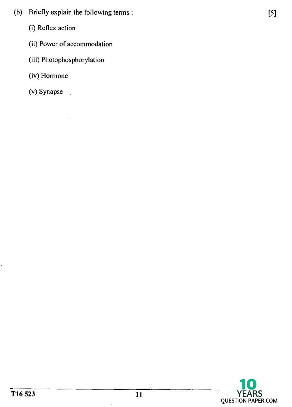 ICSE Class X 2016 Biology Question Paper ICSE Class 10 Biology 2016 Question Paper