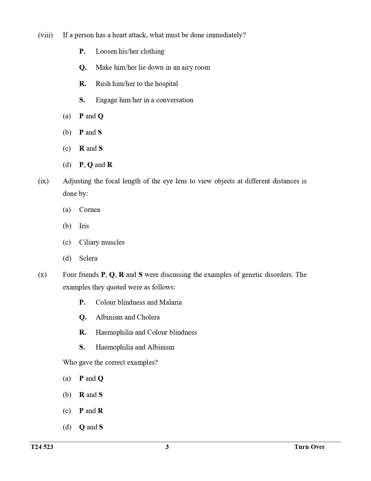 ICSE Class 10 Biology Question Paper 2024 Solved PDF Download — page 3