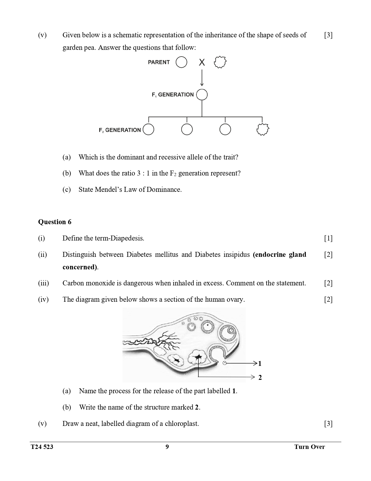 ICSE Class 10 Biology Question Paper 2024 Solved PDF Download — page 9