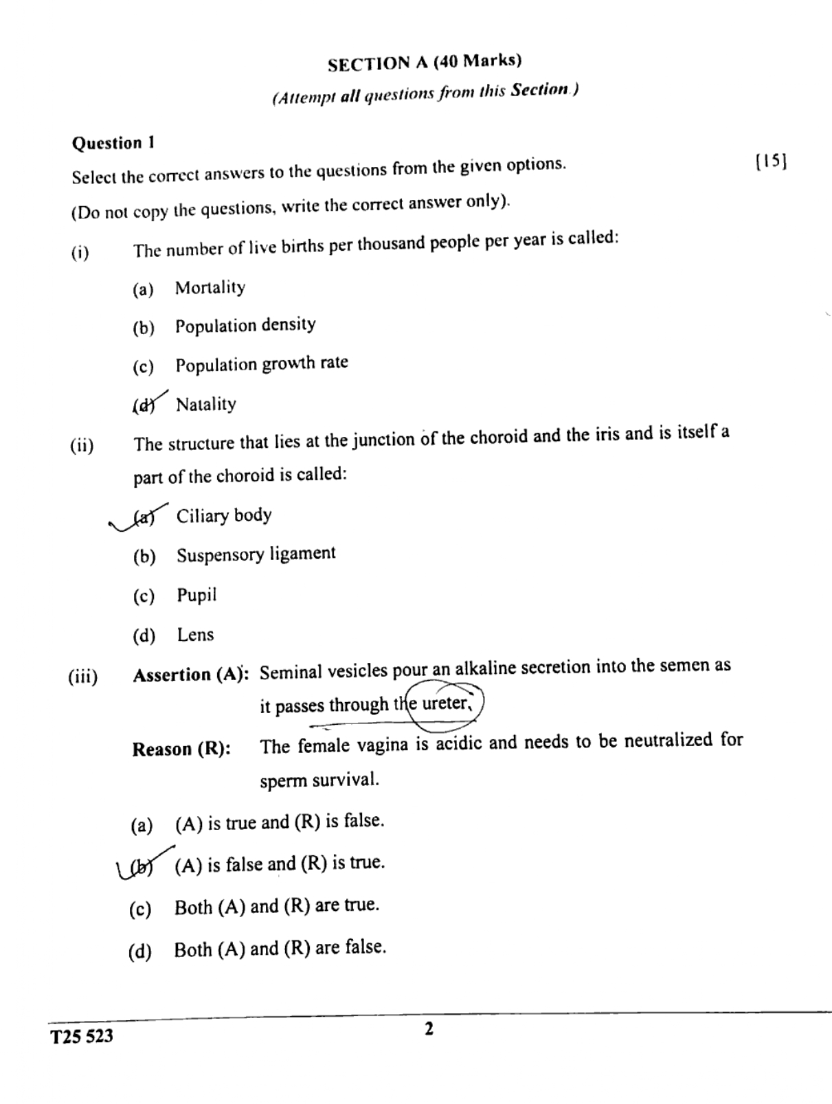 ICSE Class 10 Biology Question Paper 2025 Solved PDF Download — page 2