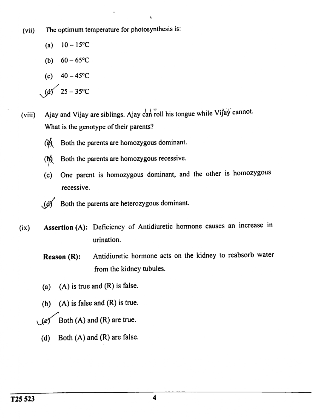 ICSE Class 10 Biology Question Paper 2025 Solved PDF Download — page 4