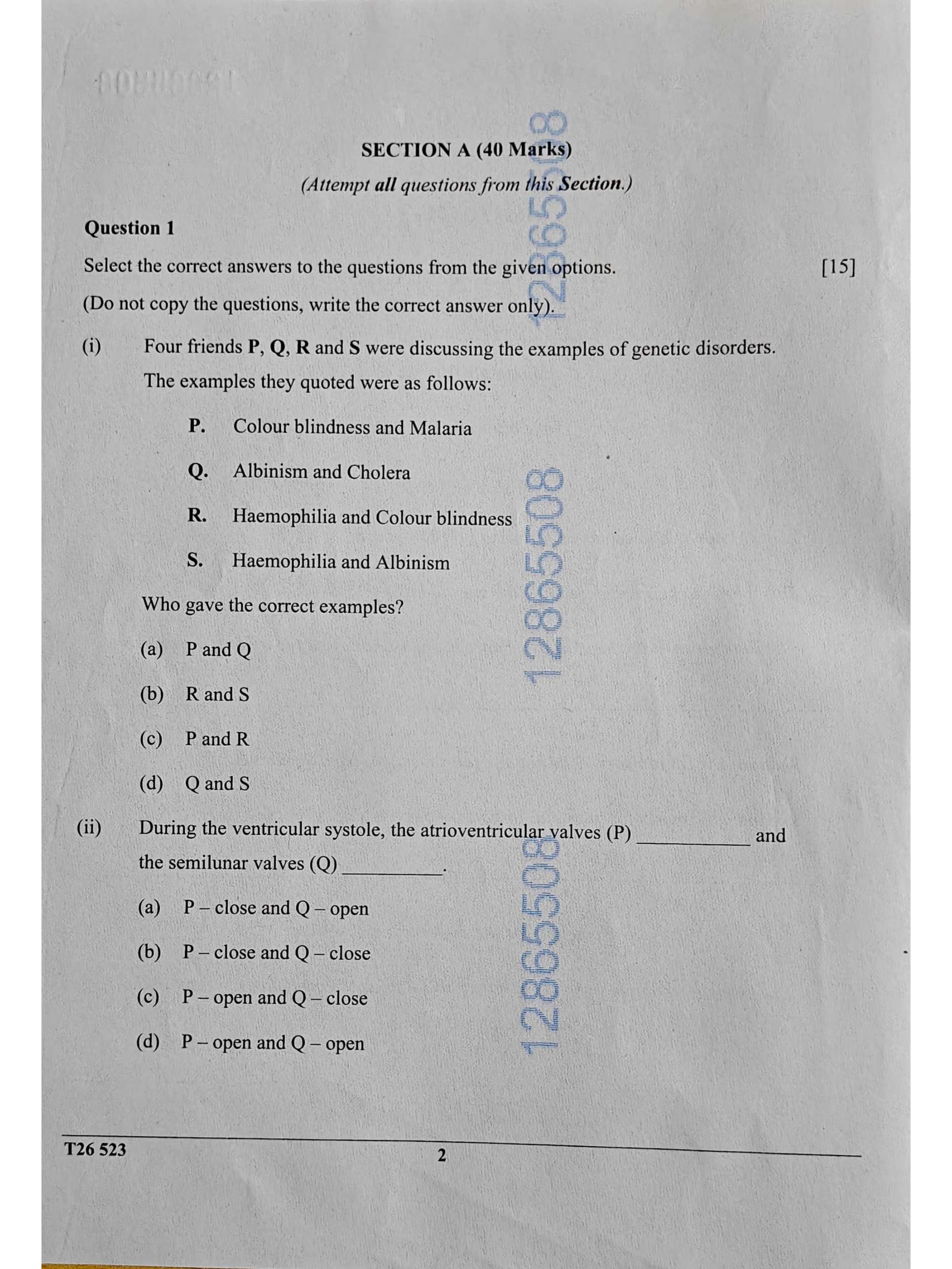 ICSE Class 10 Biology Question Paper 2026 Solved PDF Download — page 2