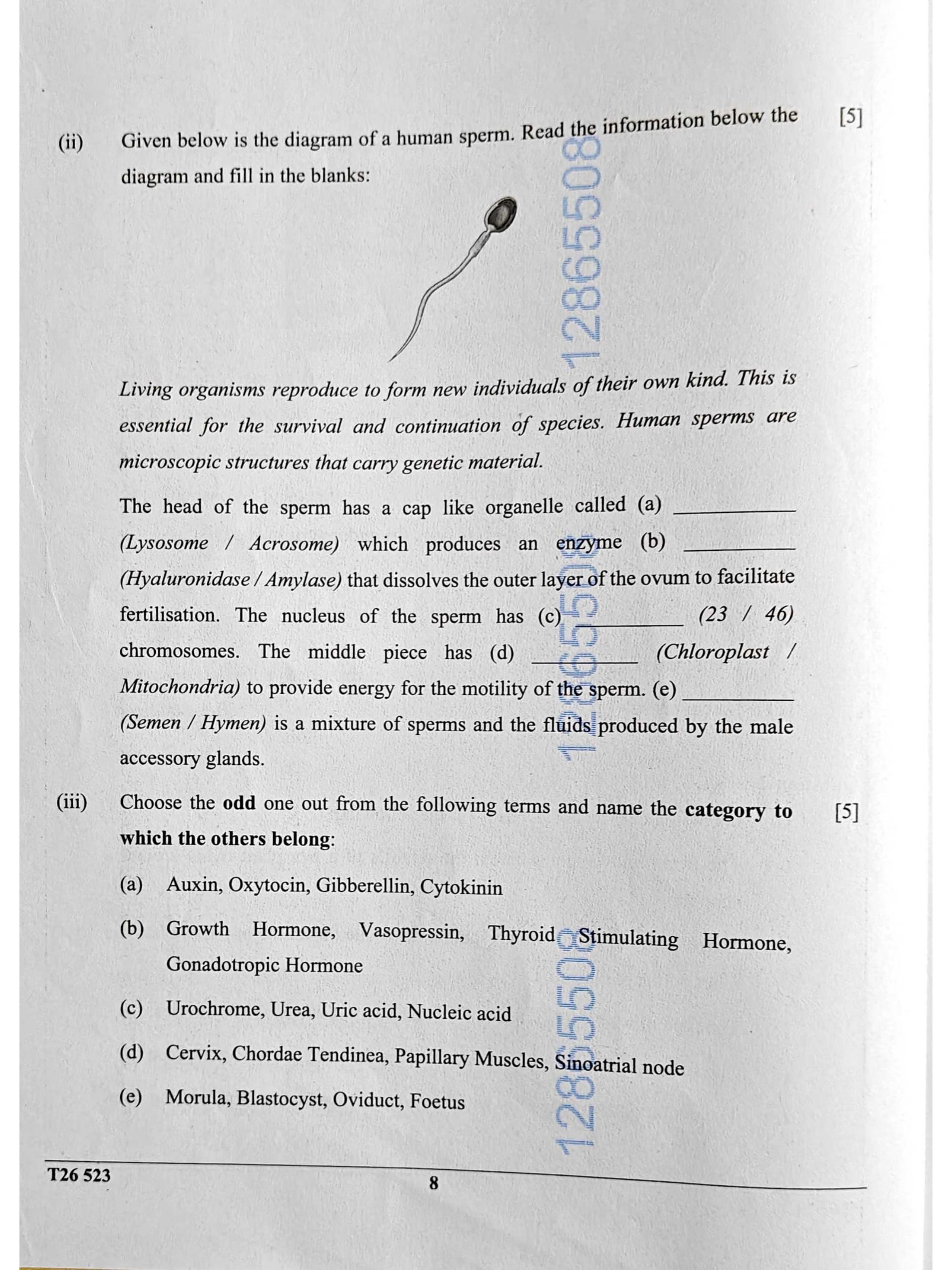 ICSE Class 10 Biology Question Paper 2026 Solved PDF Download — page 8