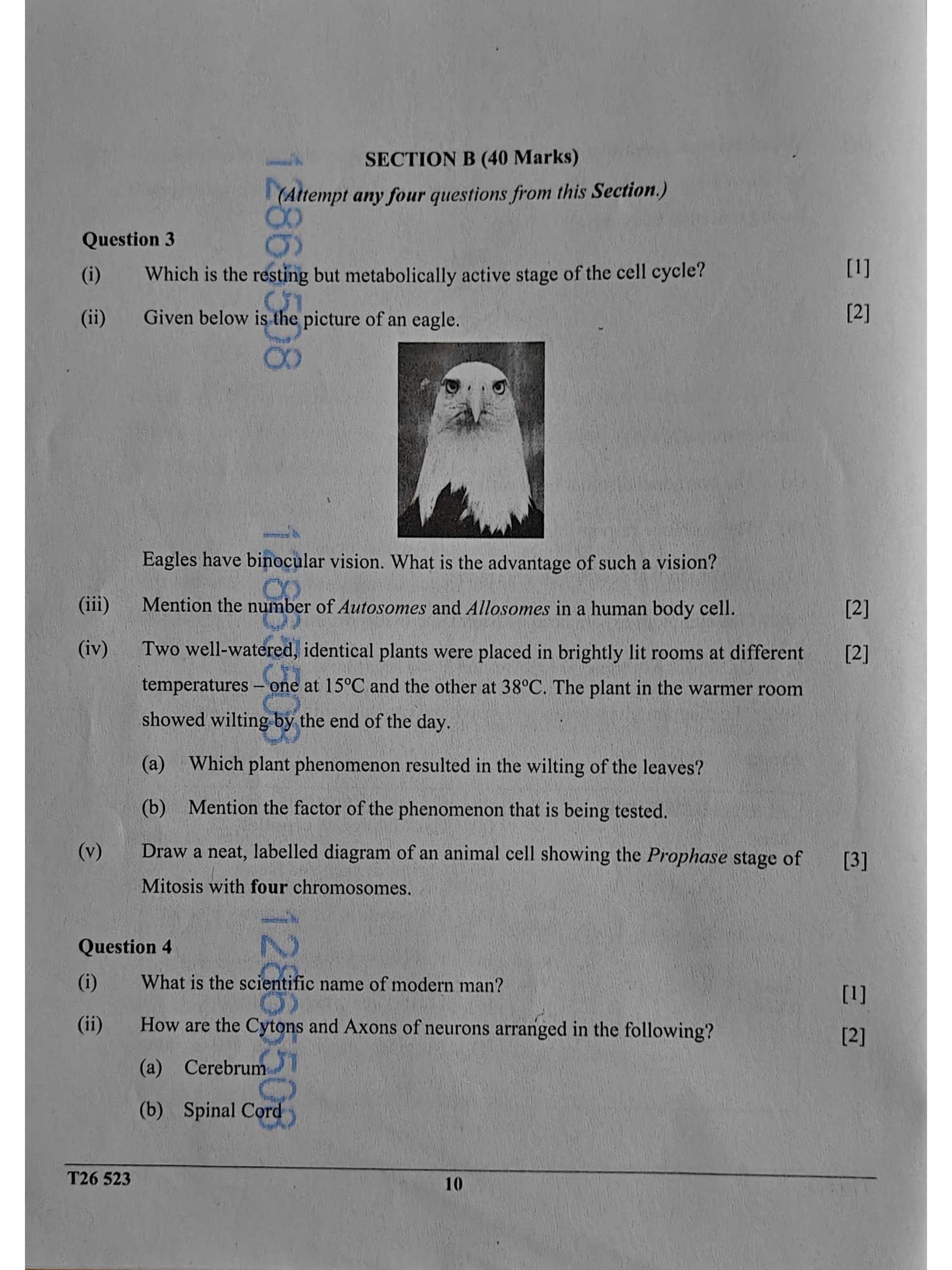 ICSE Class 10 Biology Question Paper 2026 Solved PDF Download — page 10