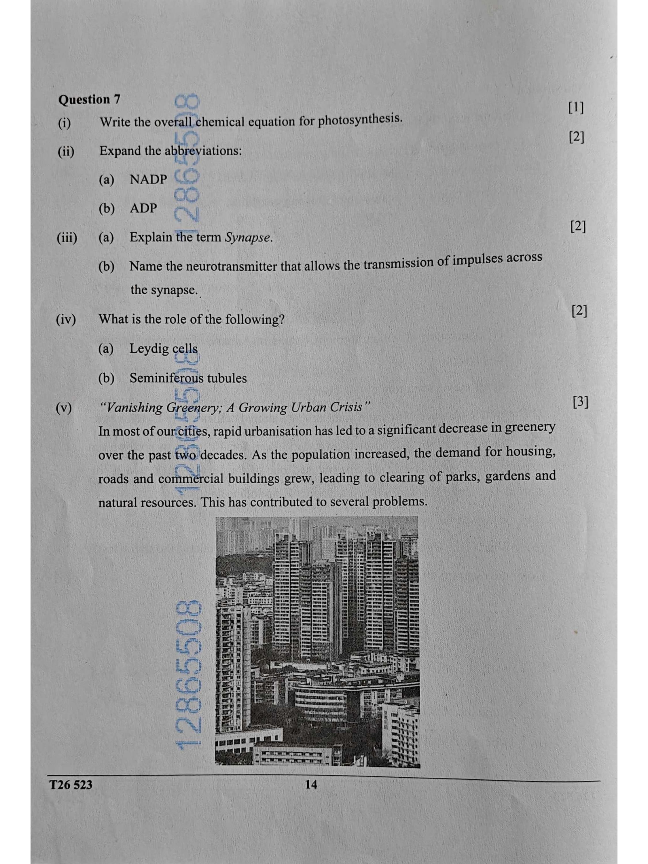 ICSE Class 10 Biology Question Paper 2026 Solved PDF Download — page 14