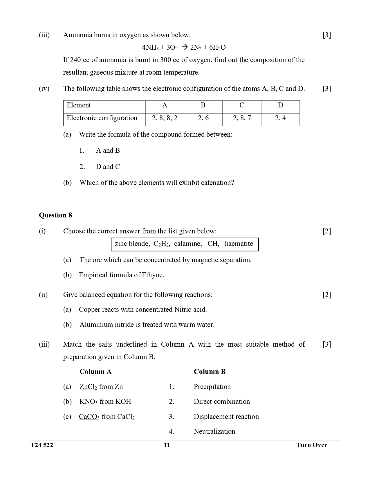 ICSE Class 10 Chemistry Question Paper 2024 Solved PDF Download — page 11