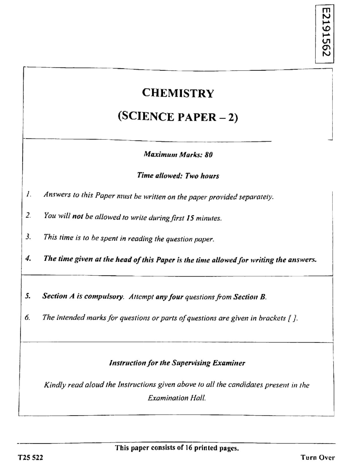 ICSE Class 10 Chemistry Question Paper 2025 Solved PDF Download — page 1