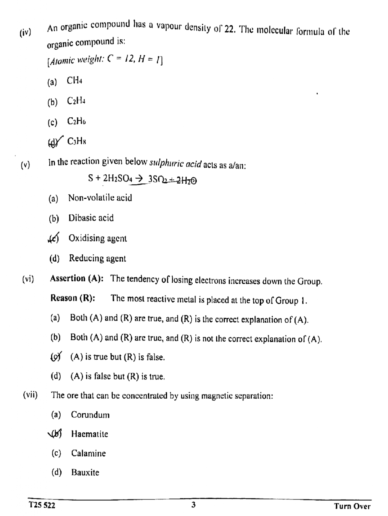 ICSE Class 10 Chemistry Question Paper 2025 Solved PDF Download — page 3