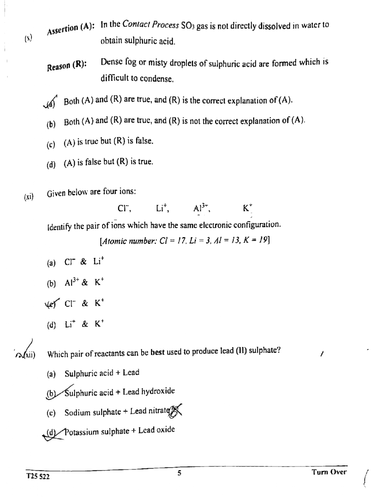 ICSE Class 10 Chemistry Question Paper 2025 Solved PDF Download — page 5