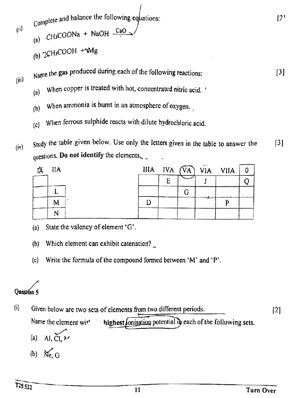 ICSE Class 10 Chemistry Question Paper 2025 Solved PDF Download — page 11