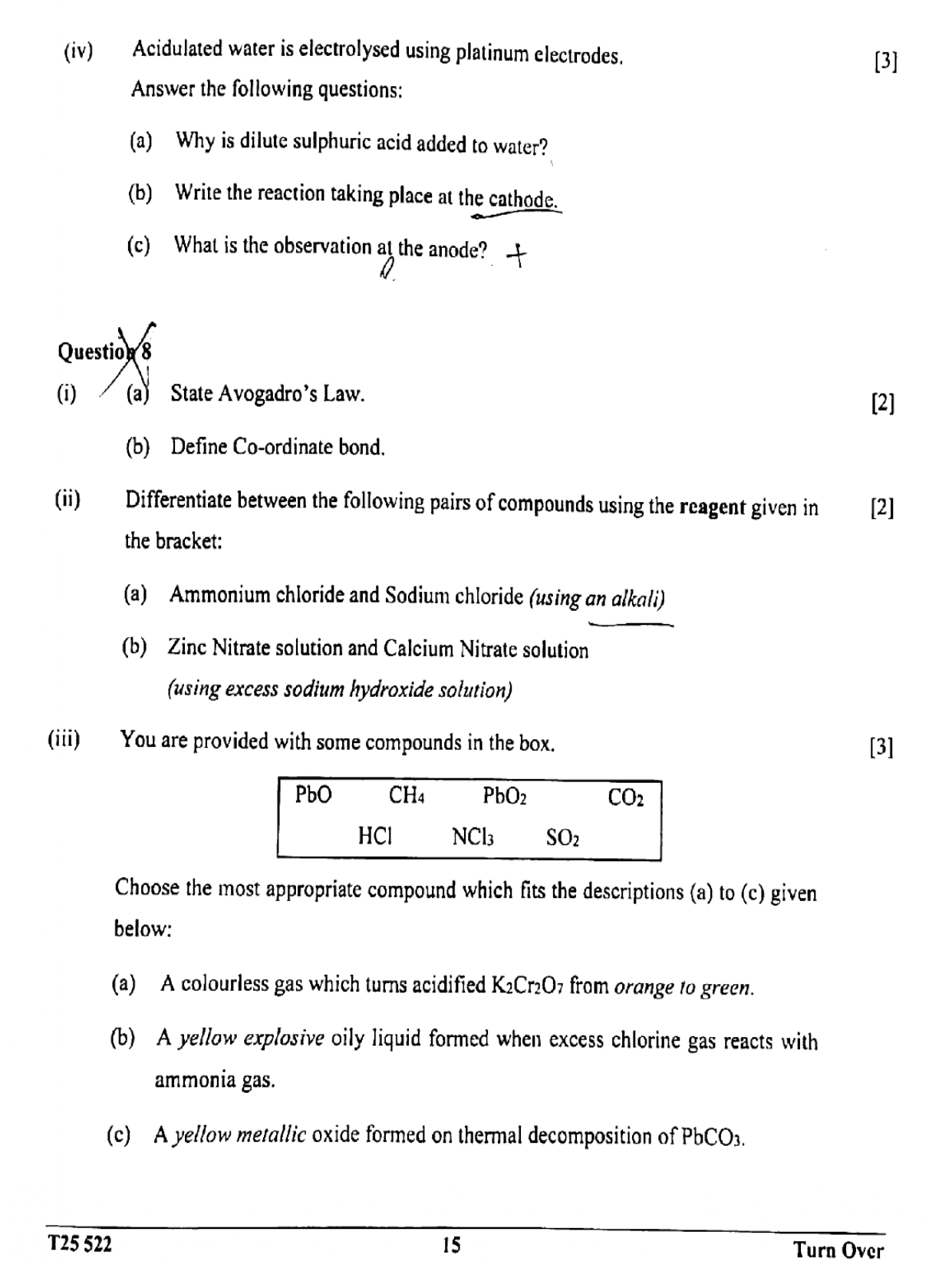 ICSE Class 10 Chemistry Question Paper 2025 Solved PDF Download — page 15