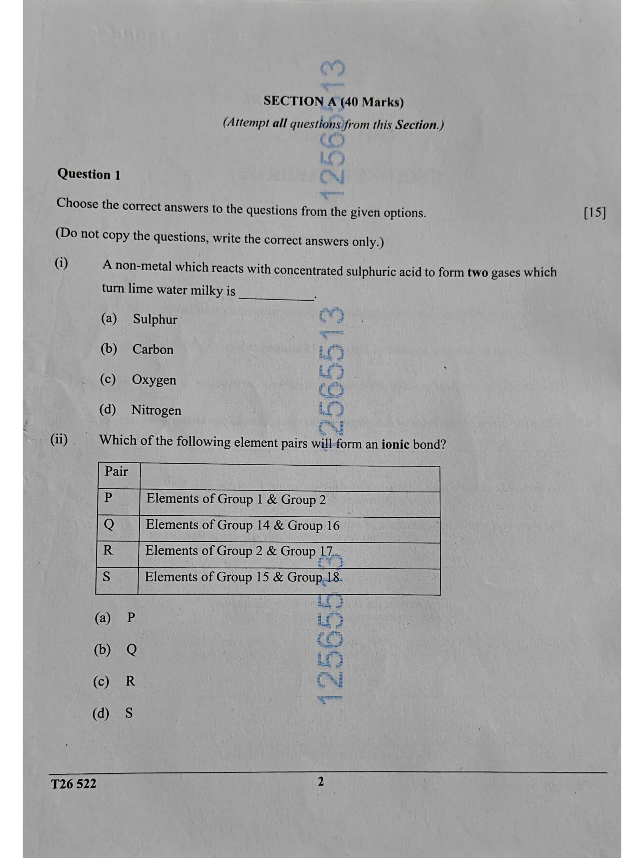 ICSE Class 10 Chemistry Question Paper 2026 Solved PDF Download — page 2