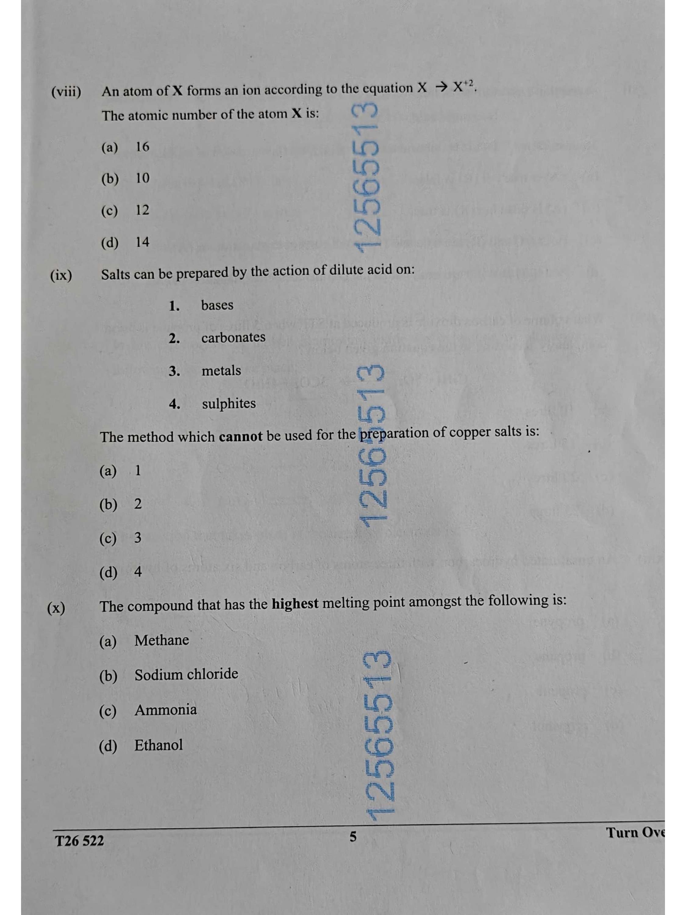 ICSE Class 10 Chemistry Question Paper 2026 Solved PDF Download — page 5