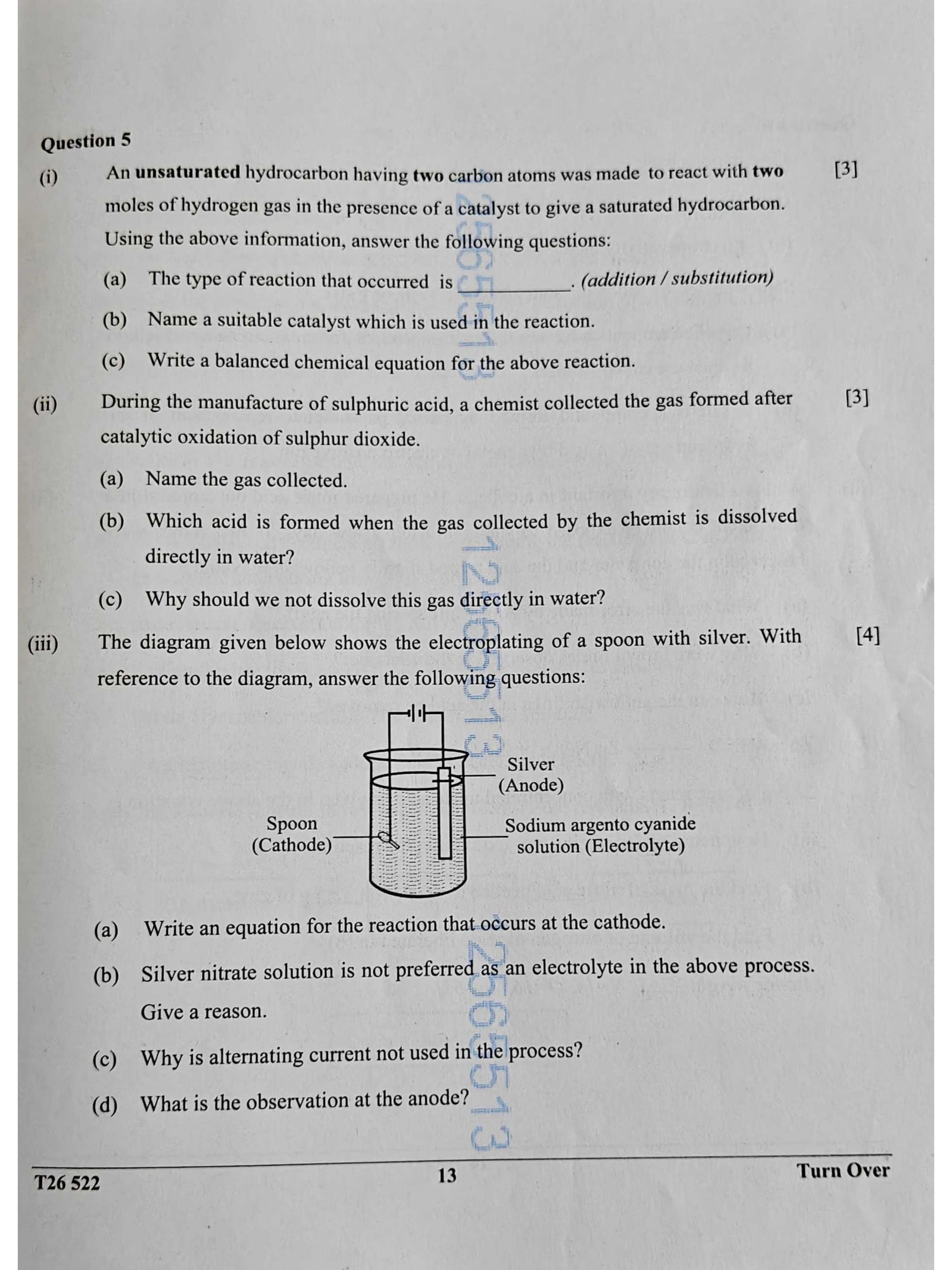ICSE Class 10 Chemistry Question Paper 2026 Solved PDF Download — page 13