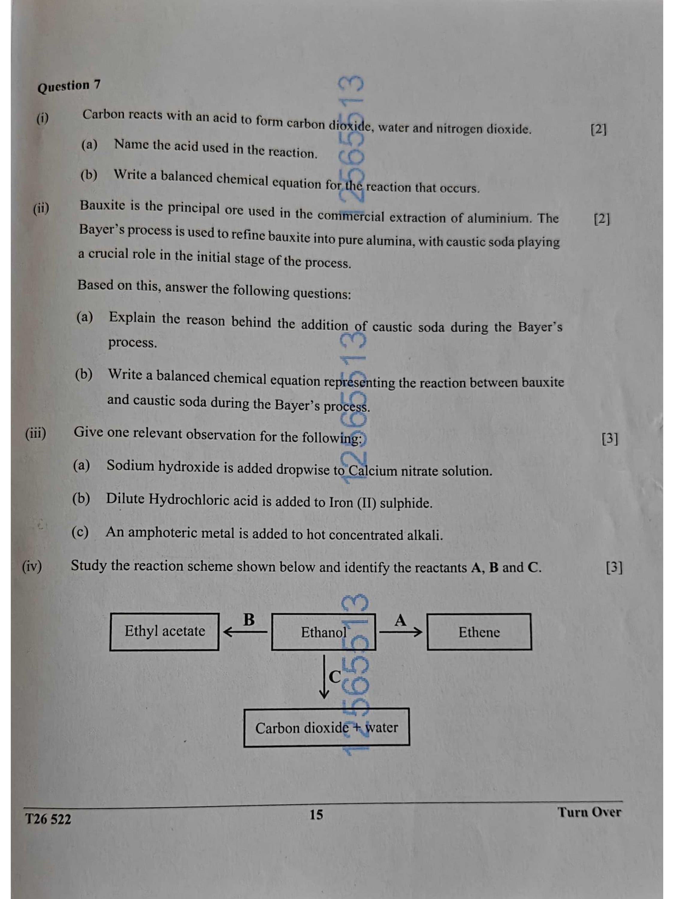 ICSE Class 10 Chemistry Question Paper 2026 Solved PDF Download — page 15