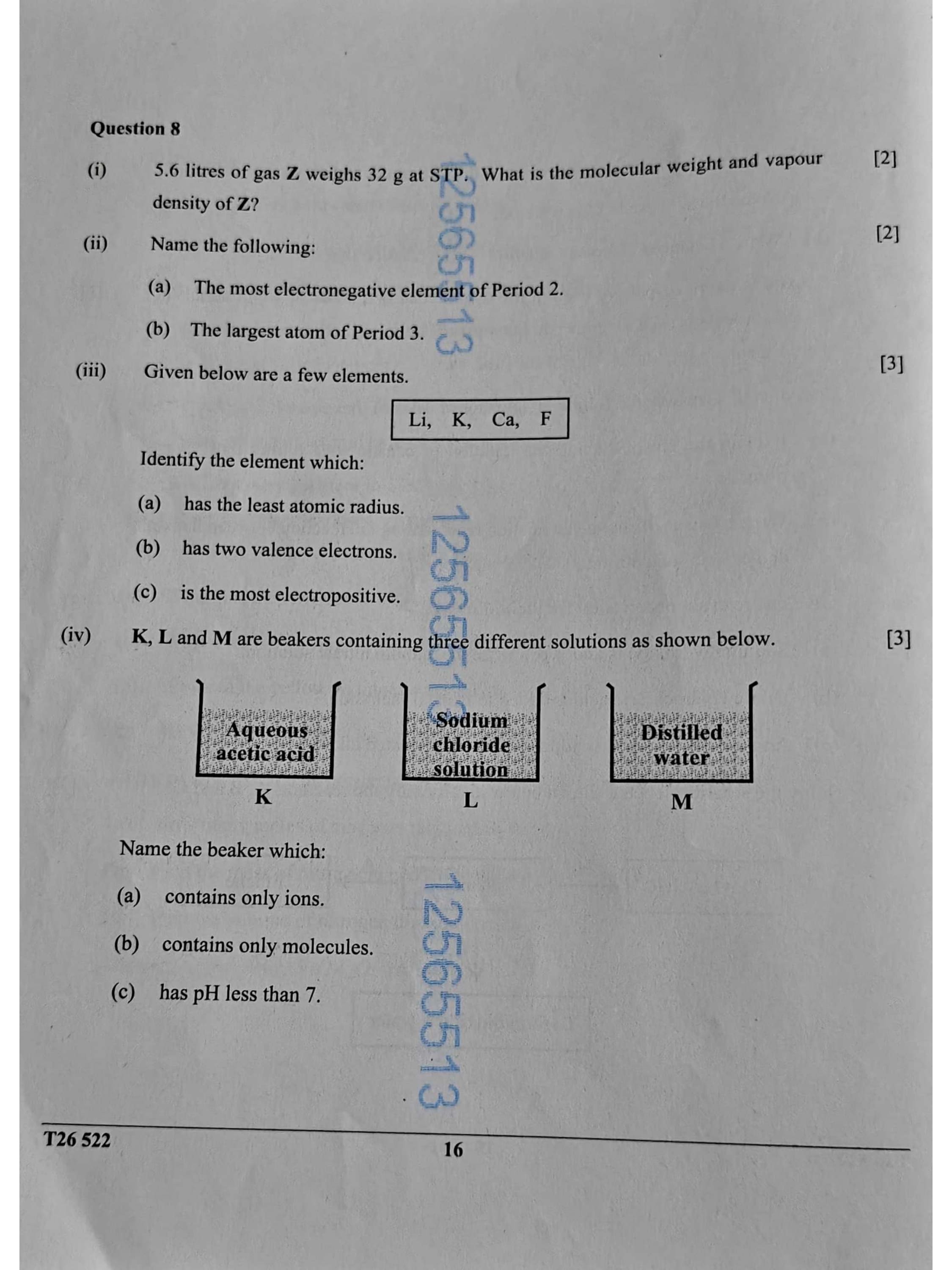 ICSE Class 10 Chemistry Question Paper 2026 Solved PDF Download — page 16