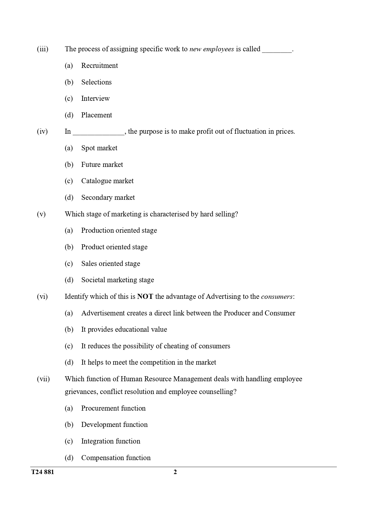 ICSE Class 10 Commercial Applications Question Paper 2024 Solved PDF Download — page 2