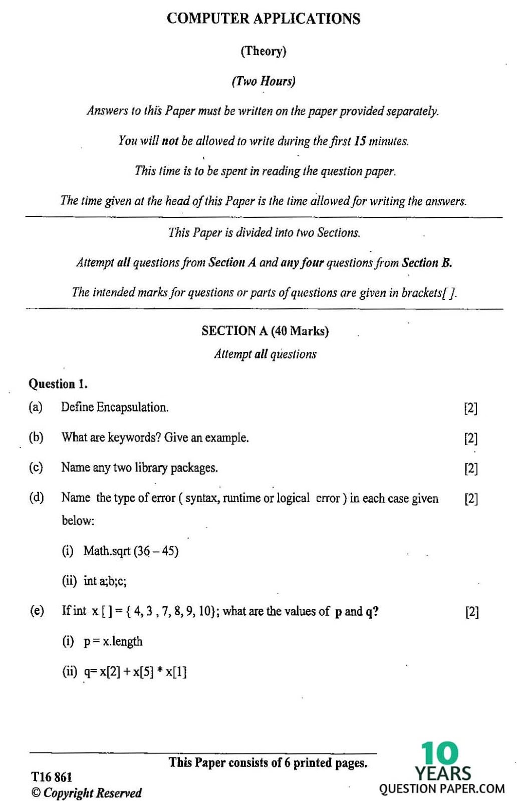 sample question paper term 2 class 10
