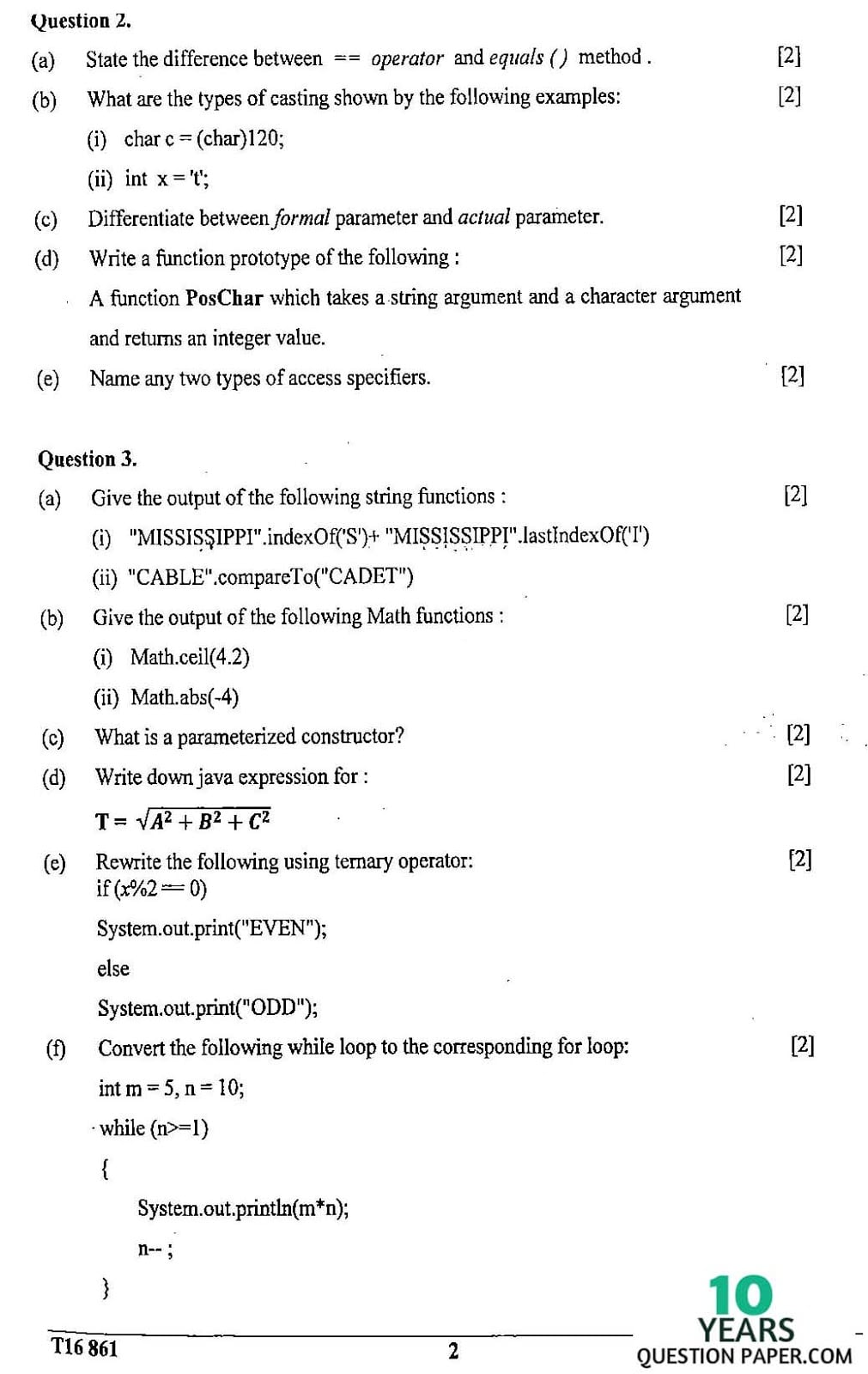 ICSE Class X 2016 Computer Applications Question Paper ICSE Class 10 Computer Applications 2016 Question Paper