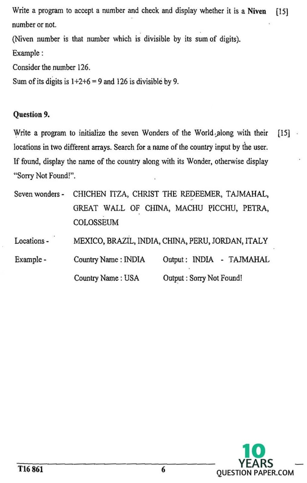 ICSE Class X 2016 Computer Applications Question Paper ICSE Class 10 Computer Applications 2016 Question Paper