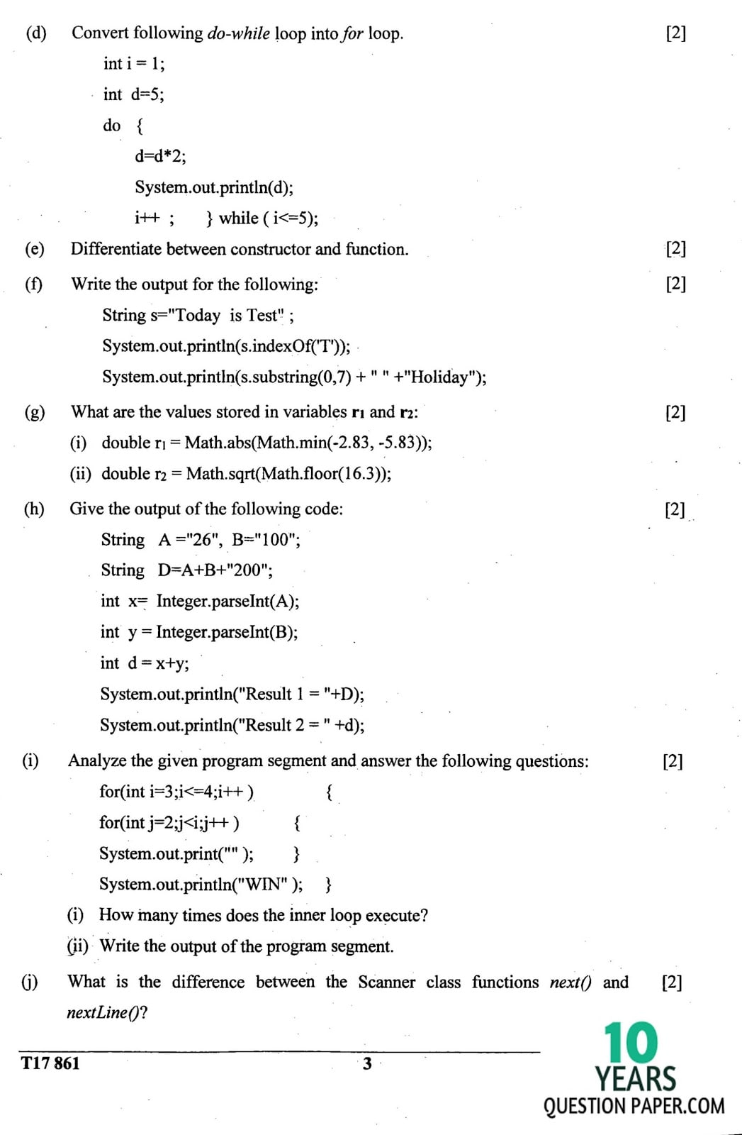 ICSE Class X 2017 Computer Applications Question Paper ICSE Class 10 Computer Applications 2017 Question Paper
