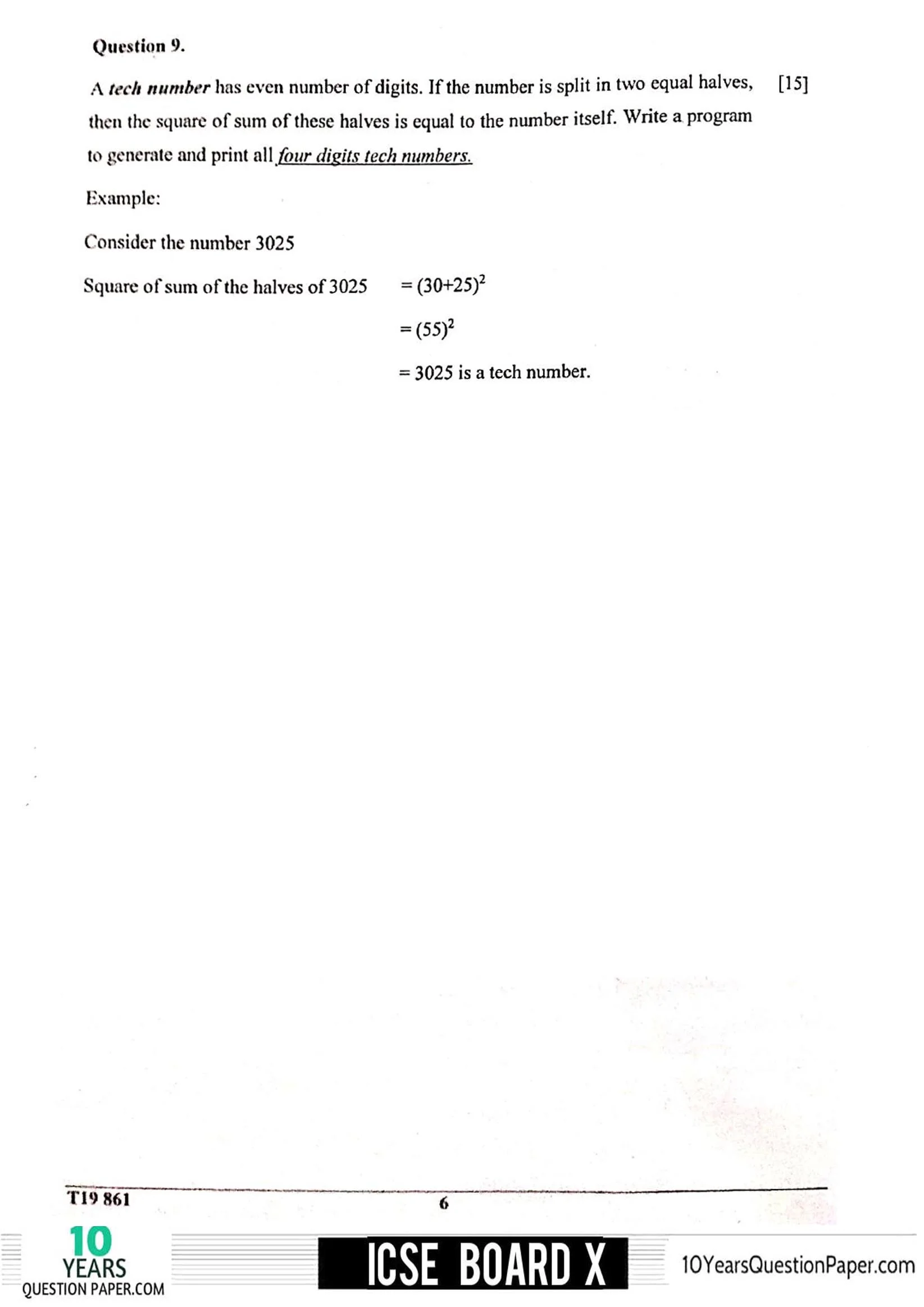ICSE Class X 2019 Computer Applications Question Paper ICSE Class 10 Computer Applications 2019 Question Paper