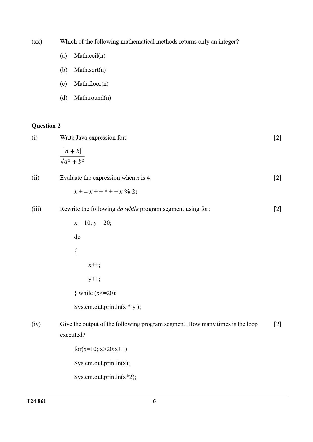 ICSE Class 10 Computer Applications Question Paper 2024 Solved PDF Download — page 6