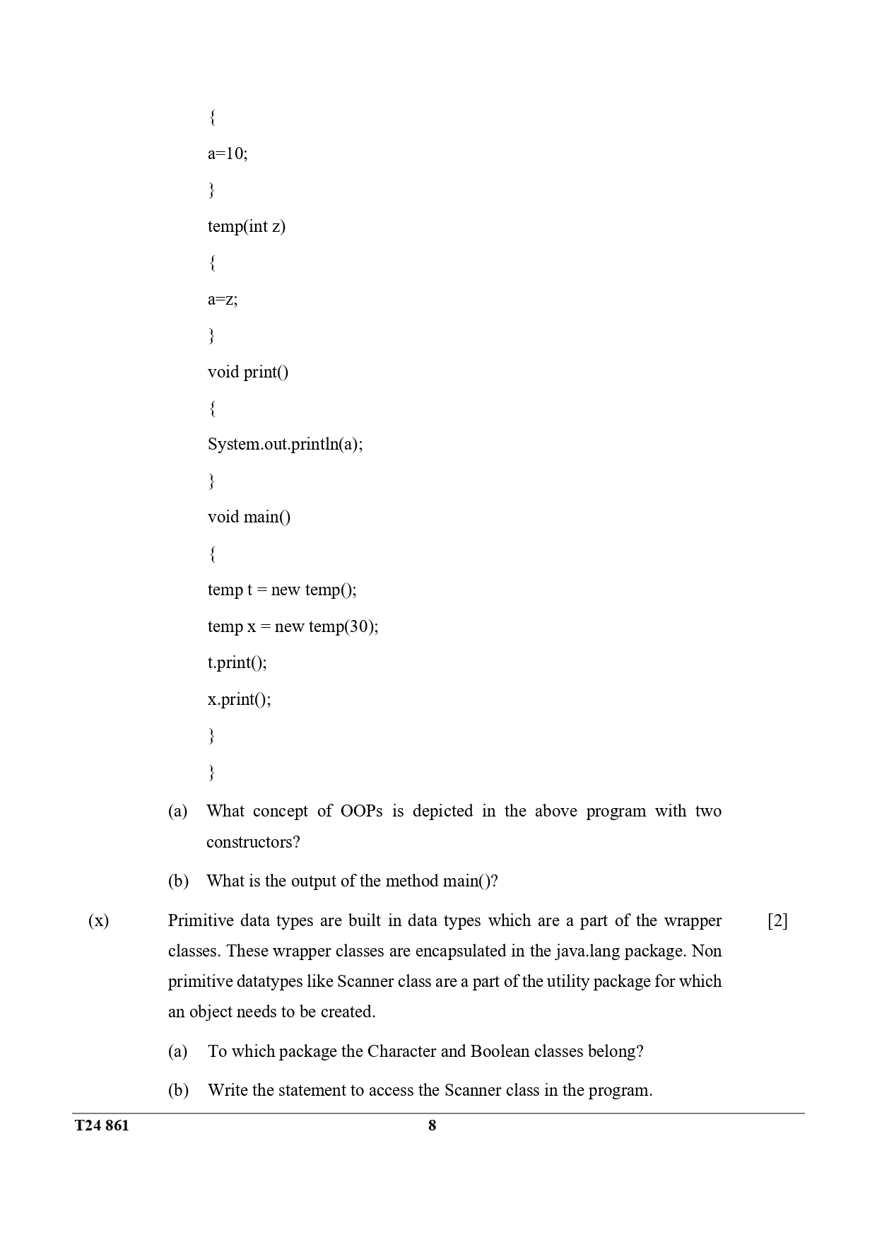 ICSE Class 10 Computer Applications Question Paper 2024 Solved PDF Download — page 8