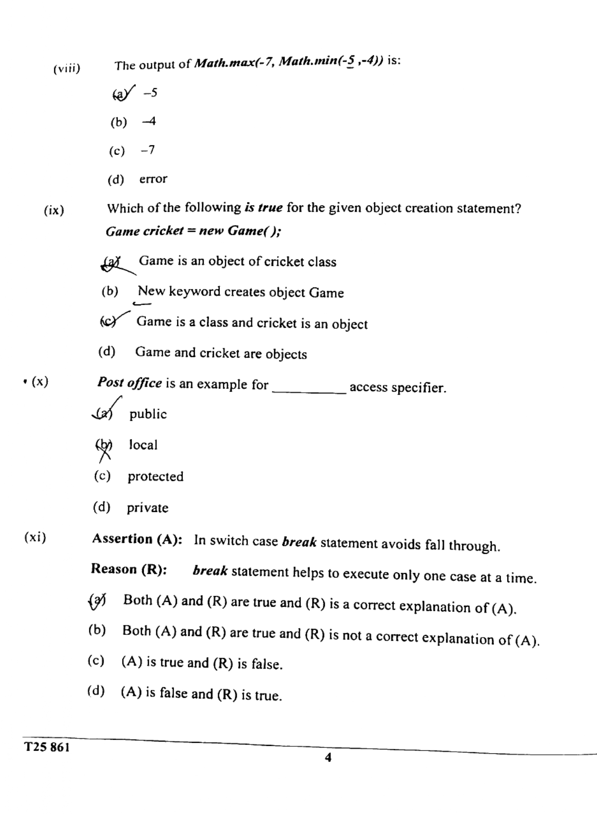 ICSE Class 10 Computer Applications Question Paper 2025 Solved PDF Download — page 4