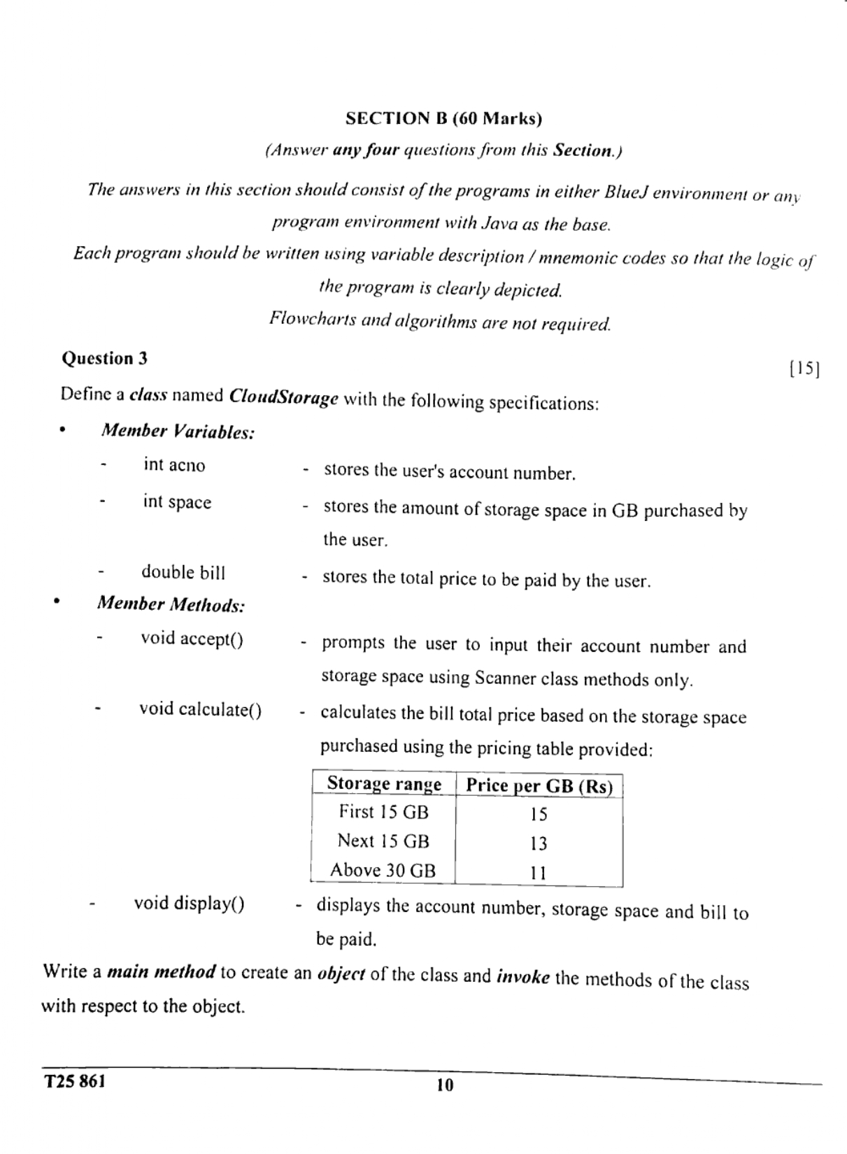ICSE Class 10 Computer Applications Question Paper 2025 Solved PDF Download — page 10