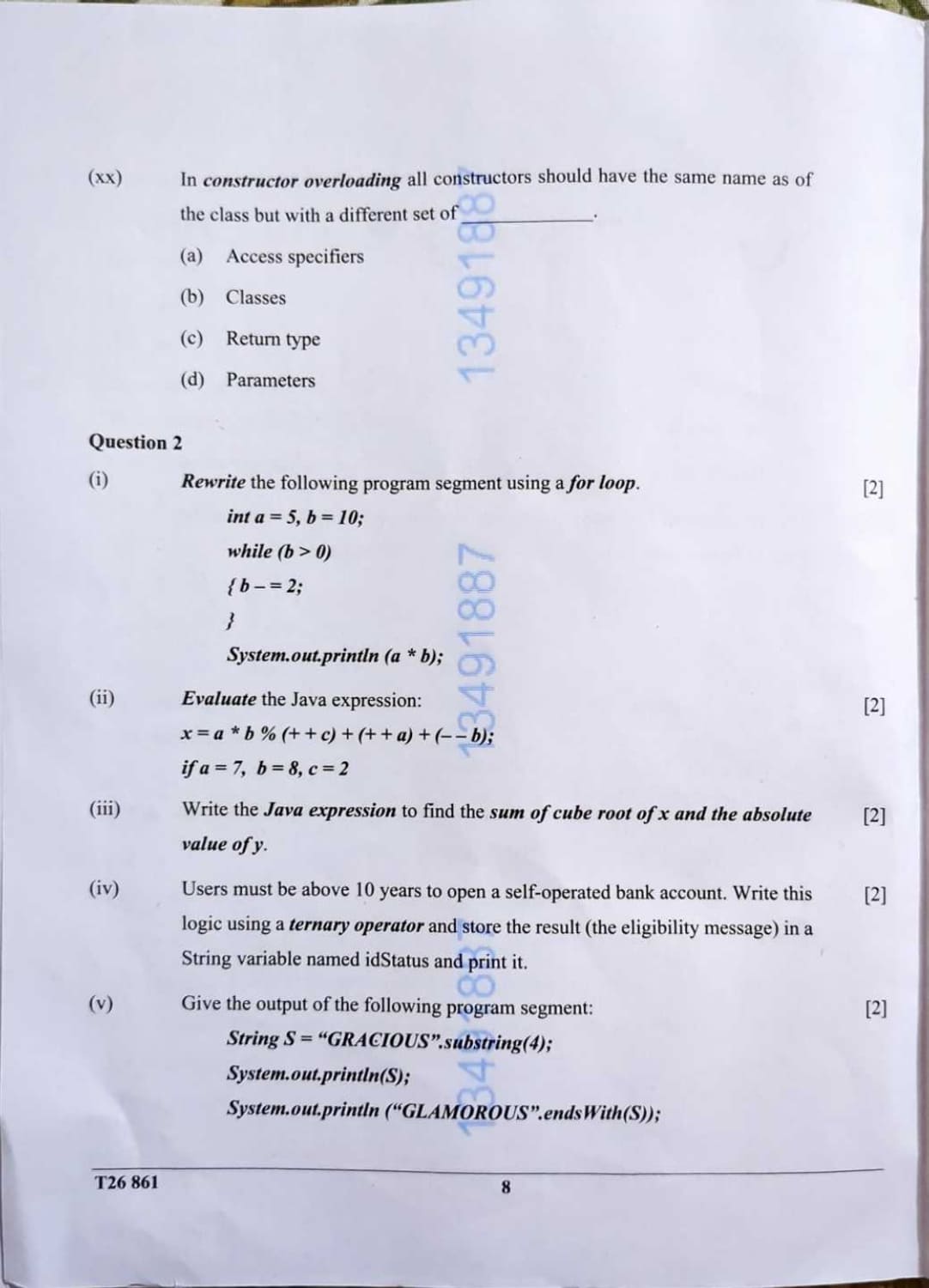 ICSE Class 10 Computer Applications Question Paper 2026 Solved PDF Download — page 8