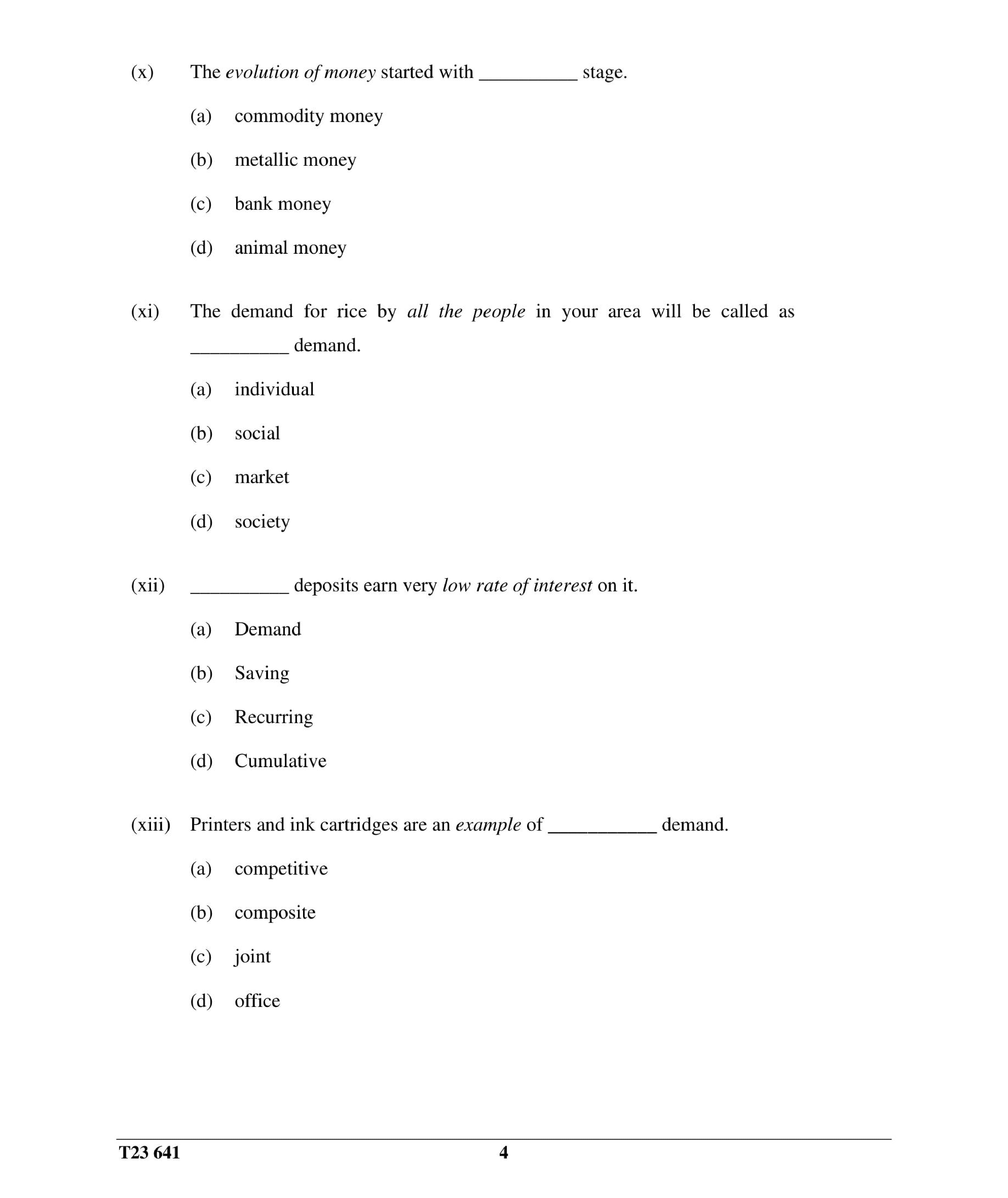 ICSE Class 10 Economics Question Paper 2023 Solved PDF Download — page 4