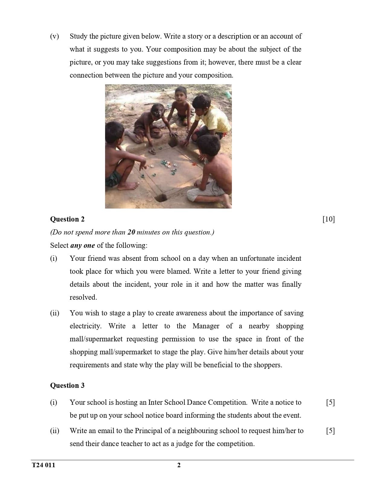 ICSE Class 10 English Language Question Paper 2024 Solved PDF Download — page 2