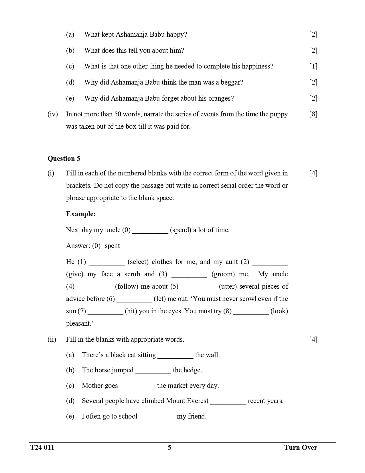 ICSE Class 10 English Language Question Paper 2024 Solved PDF Download — page 5