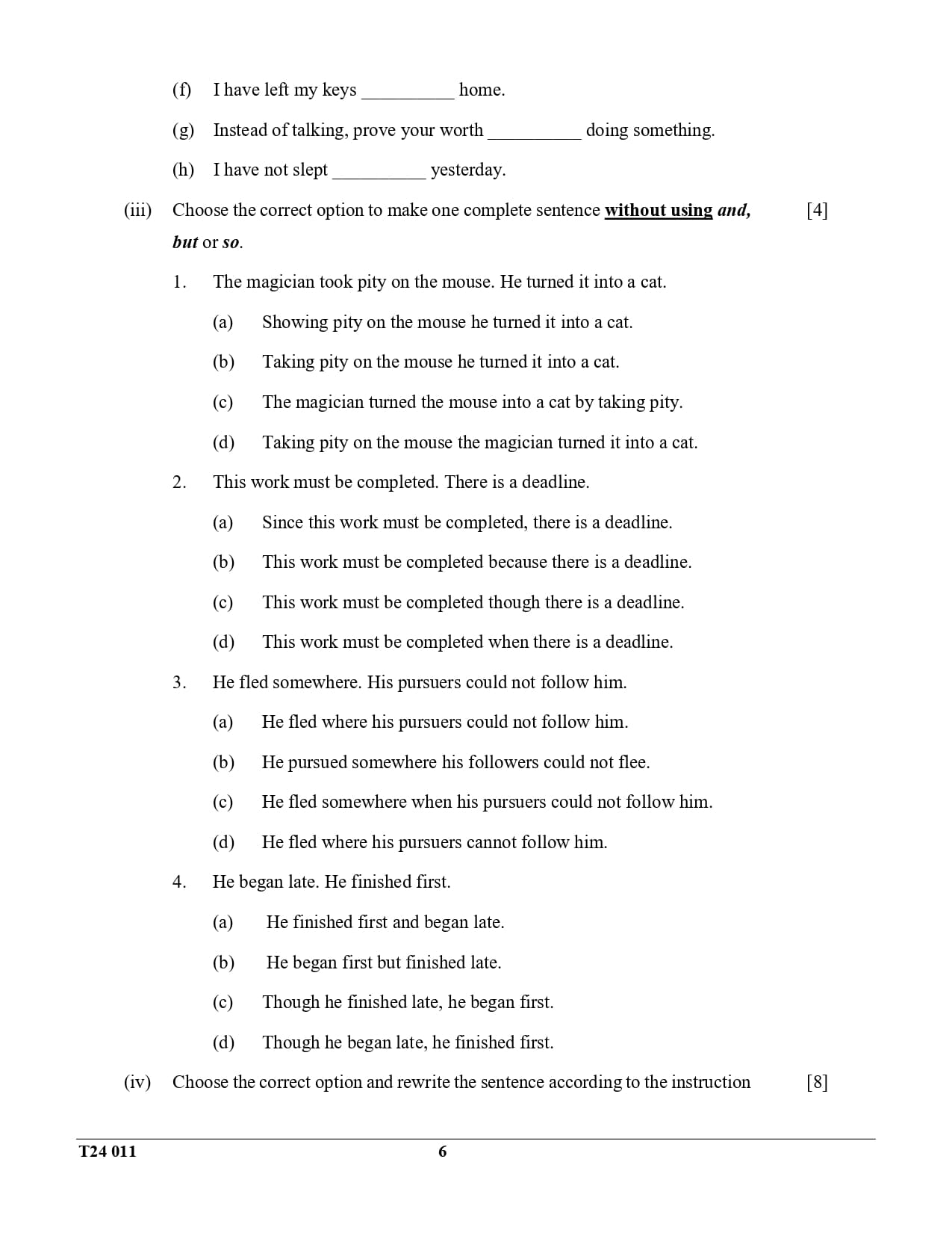 ICSE Class 10 English Language Question Paper 2024 Solved PDF Download — page 6