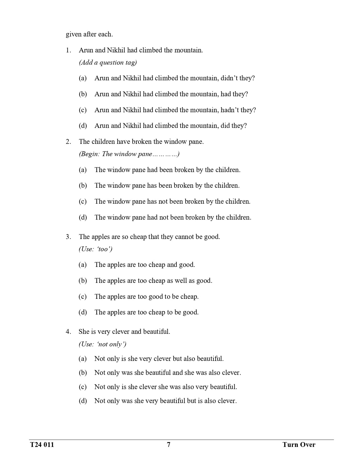 ICSE Class 10 English Language Question Paper 2024 Solved PDF Download — page 7