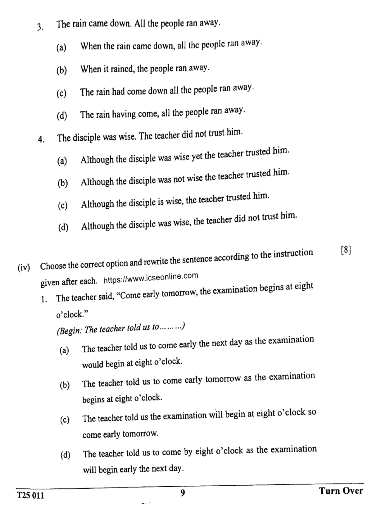 ICSE Class 10 English Language Question Paper 2025 Solved PDF Download — page 8