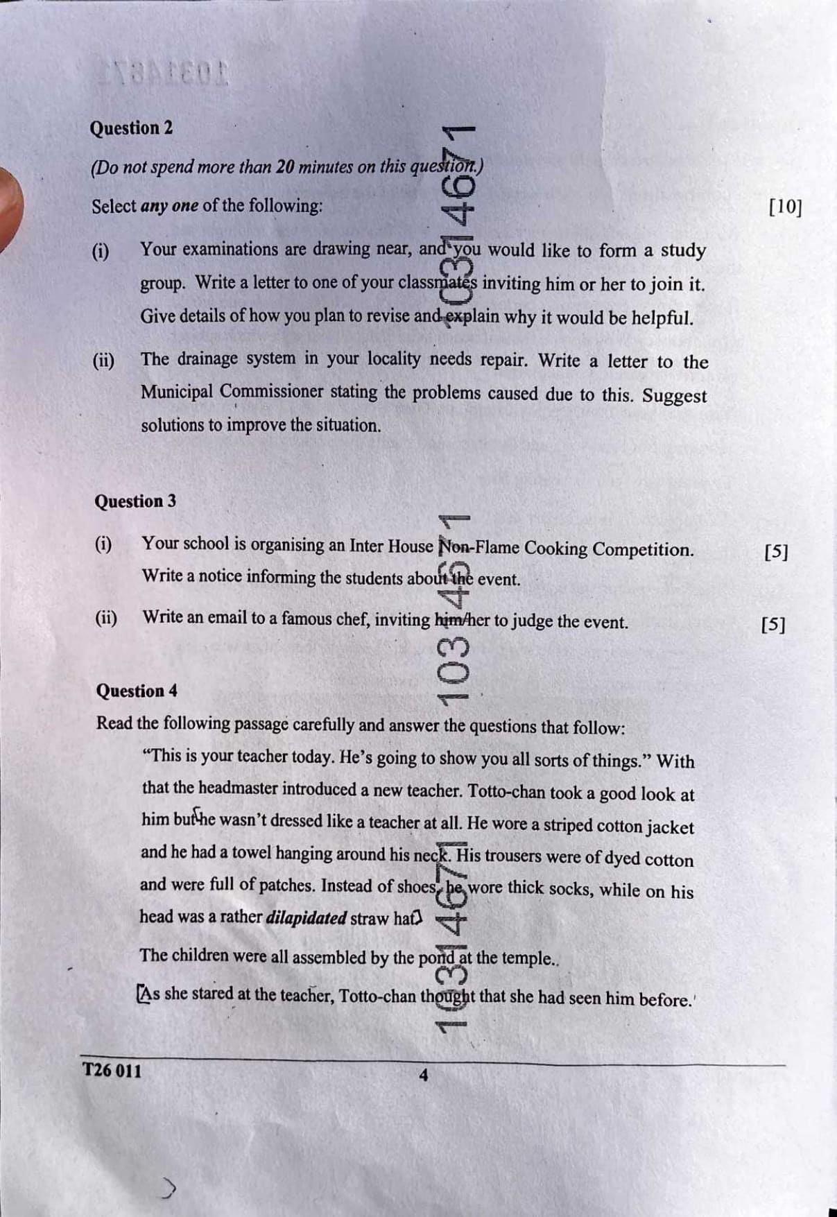 ICSE Class 10 English Language Question Paper 2026 Solved PDF Download — page 3