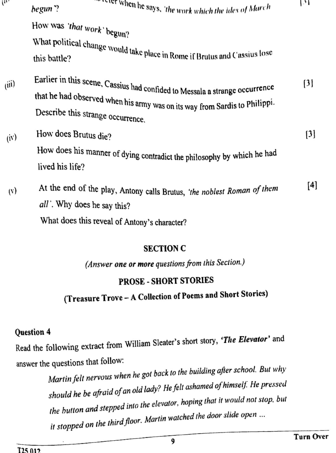 ICSE Class 10 English Literature Question Paper 2025 Solved PDF Download — page 9